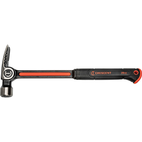 Milled-Face Framing Hammer, 28 oz., Solid Steel Handle, 16" L OSI Industrial Sales