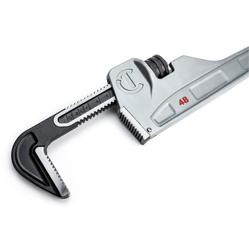 Pipe Wrench, 6" Jaw Capacity, 48" Long, Powder Coated Finish, Non-Ergonomic Handle OSI Industrial Sales
