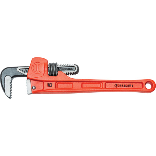 SLIM JAW Pipe Wrench, 1-9/10" Jaw Capacity, 10" Long, Powder Coated Finish, Non-Ergonomic Handle OSI Industrial Sales