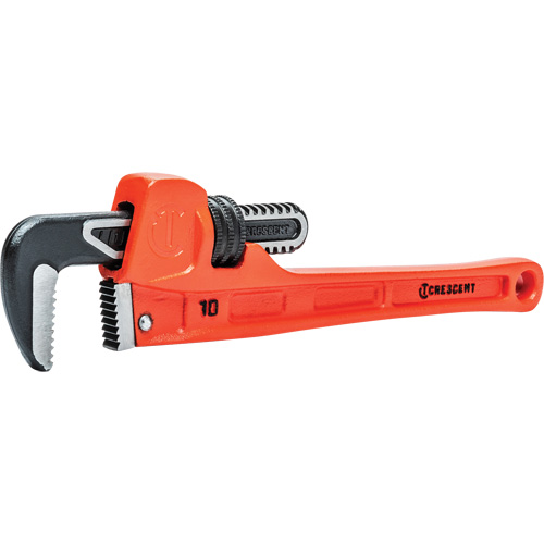 SLIM JAW Pipe Wrench, 1-9/10" Jaw Capacity, 10" Long, Powder Coated Finish, Non-Ergonomic Handle OSI Industrial Sales