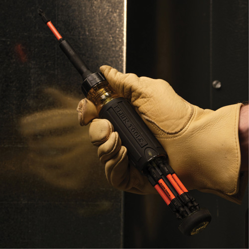 15-in-1 Ratcheting Impact-Rated Multi-Bit Torsion Zone Screwdriver, 9-1/2" L, Cushion Grip Handle OSI Industrial Sales