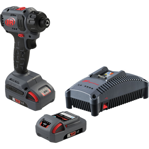 Cordless Compact Screwdriver Kit, 1/4", 37 ft-lbs Max. Torque, 20 V, Lithium-Ion OSI Industrial Sales