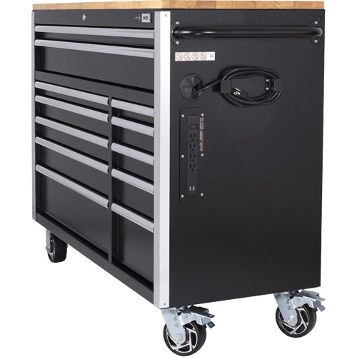 HDRC5212 HD Series Roller Cabinet, 12 Drawers, 51-1/4" W x 21" D x 40-3/10" H, Black OSI Industrial Sales