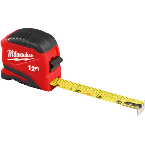 Compact Tape Measure, 13/16" x 12' OSI Industrial Sales