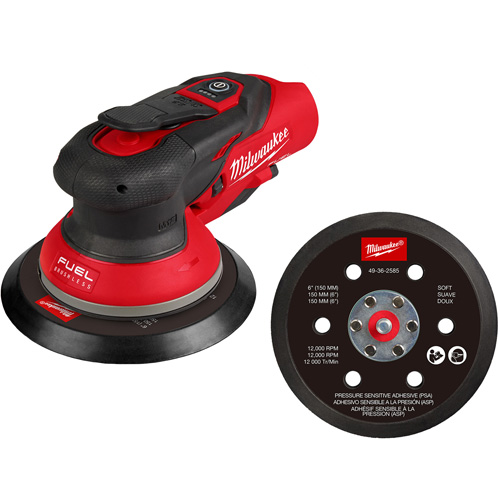 M12 FUEL 6" Random Orbital Sander, 6" Sand Paper, 12 V OSI Industrial Sales