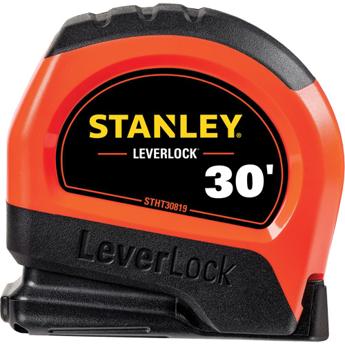 High-Visibility LEVERLOCK&reg; Tape Measure, 30', Imperial Graduations OSI Industrial Sales