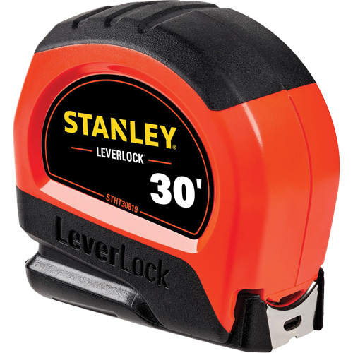 High-Visibility LEVERLOCK&reg; Tape Measure, 30', Imperial Graduations OSI Industrial Sales