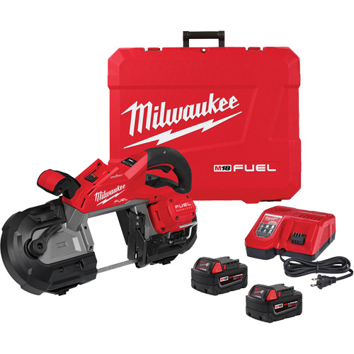 Ensemble de scie &agrave; ruban &agrave; g&acirc;chette double &agrave; coupe profonde M18 Fuel, 18 V, 5" Capacit&eacute; OSI Industrial Sales