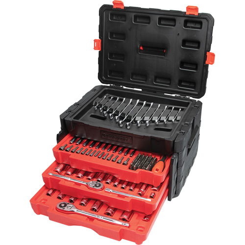 1/4", 3/8" & 1/2" Mechanics Hand Tool Set with 3-Drawer Storage Case OSI Industrial Sales