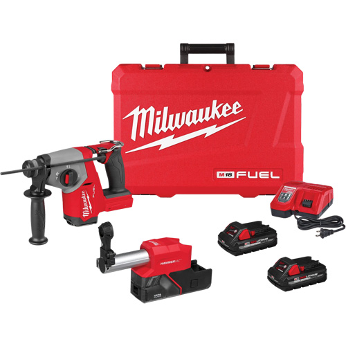 Marteau rotatif FUEL SDS Plus avec ensemble extracteur de poussi&egrave;re, 18 V, 5/8", 1400 tr/min OSI Industrial Sales