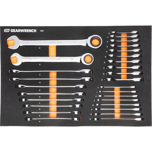 MEGAMOD Metric Mechanics Tool Set in Modular Foam Trays with Rolling Cabinet, 358 Pieces OSI Industrial Sales