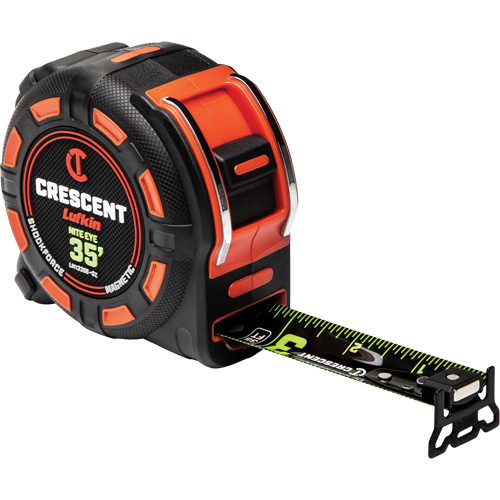 Shockforce NITE EYE Magnetic Tape Measure, 1-1/4" x 35', SAE Graduations OSI Industrial Sales