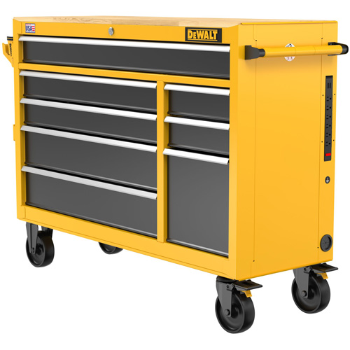 Heavy-Duty Mobile Workstation, 8 Drawers, 52" W x Yellow OSI Industrial Sales