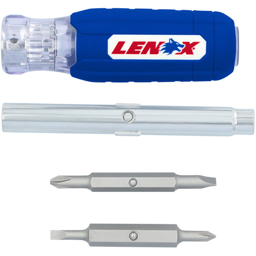 6-in-1 Multi-Bit Screwdriver, Textured Handle OSI Industrial Sales
