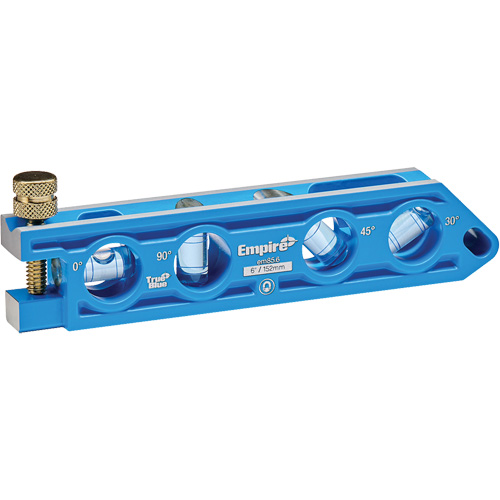 TRUE BLUE&reg; Die Cast Torpedo Level, 6" L, Aluminum, 4 Vials OSI Industrial Sales