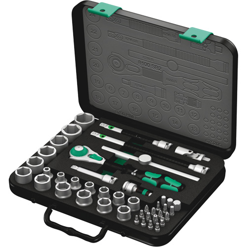 8100 SB 2 Zyklop Speed Ratchet Set, 43 Pcs, 3/8" Drive Size OSI Industrial Sales