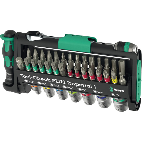 Ensemble d'outils en mesures imp&eacute;riales 1 Tool-Check PLUS, 39 Mcx, Prise de 1/4" OSI Industrial Sales