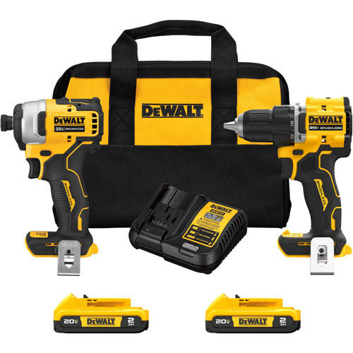 Ensemble de tournevis &agrave; chocs & tournevis/perceuse compact et sans balai ATOMIC, Lithium-ion, 20 V OSI Industrial Sales