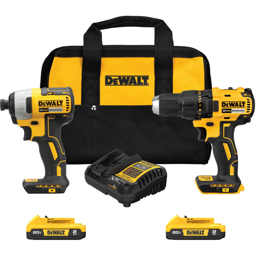 Ensemble de tournevis &agrave; chocs & perceuse, Lithium-ion, 20 V OSI Industrial Sales