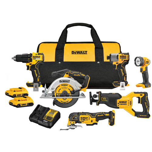 V20 Brushless Motor 6-Tool Combo Kit, Lithium-Ion, 20 V OSI Industrial Sales