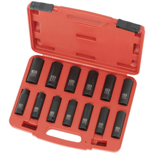 IPS-1312DM Metric Socket Set, 13 Pcs, Impact, 1/2" Drive Size, Deep OSI Industrial Sales