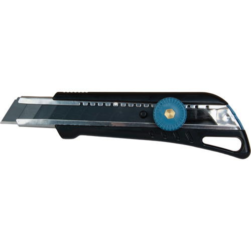 Couteau professionnel de 18 mm avec verrouillage &agrave; cliquet, Acier inoxydable, Robuste, Prise en Plastique OSI Industrial Sales