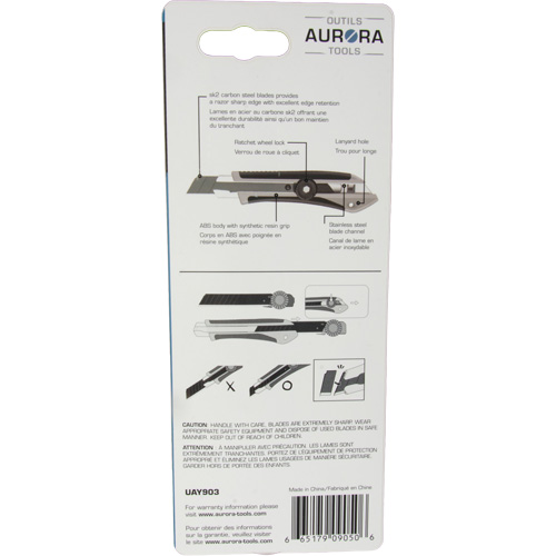 18mm Professional Knife, Stainless Steel, Heavy-Duty, Rubber Handle OSI Industrial Sales