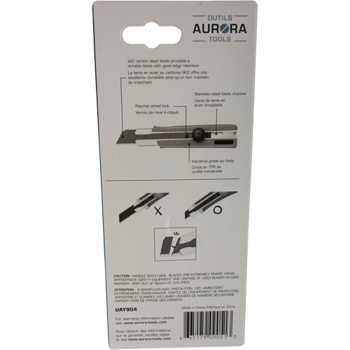 25mm Retractable Knife, Stainless Steel, Heavy-Duty, Rubber Handle OSI Industrial Sales