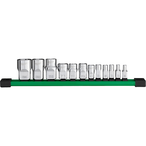Socket Set, Torx&reg;, 1/4"/1/2"/3/8" Drive, 12 Pcs OSI Industrial Sales