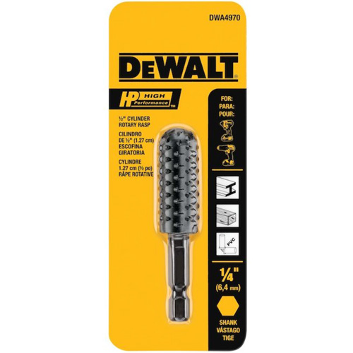 High Performance 1/2" Cylinder Rotary Rasp with 1/4" Hex Shank OSI Industrial Sales
