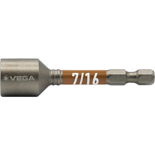 Impactech&reg; Nut Driver, 7/16" Tip, 1/4" Drive, 2-9/16" L, Magnetic OSI Industrial Sales