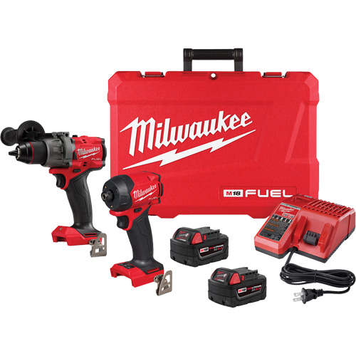 Ensemble &agrave; deux outils perceuse-visseuse &agrave; percussion &agrave; prise 1/2" M18 FUEL et visseuse hydraulique &agrave; prise hexagonale &agrave; prise 1/4" SURGE, Lithium-ion, 18 V OSI Industrial Sales