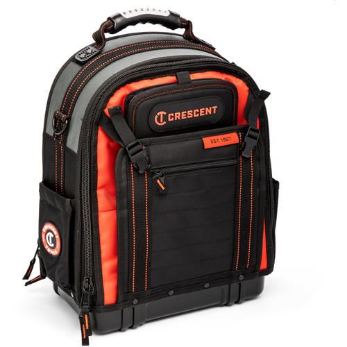 Sac &agrave; dos pour ouvrier, 18" lo x 10" la, Noir/Gris/Orange, Polyester OSI Industrial Sales