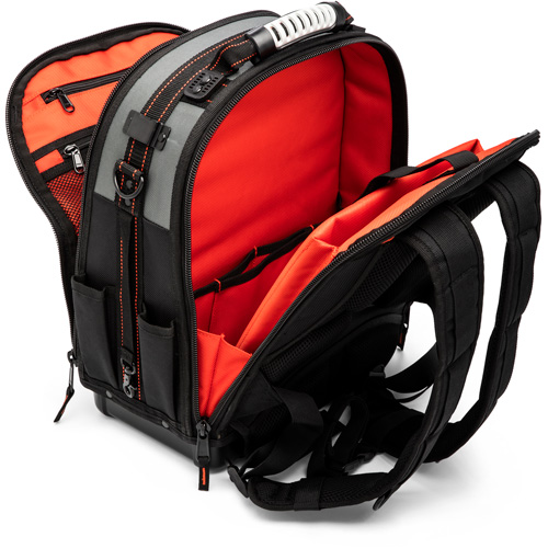 Sac &agrave; dos pour ouvrier, 18" lo x 10" la, Noir/Gris/Orange, Polyester OSI Industrial Sales