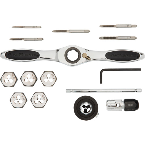 SAE Ratcheting Tap & Die Set, 15 Pieces OSI Industrial Sales