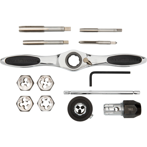 Jeu de tarauds et fili&egrave;res SAE &agrave; cliquet, 13 Morcea OSI Industrial Sales