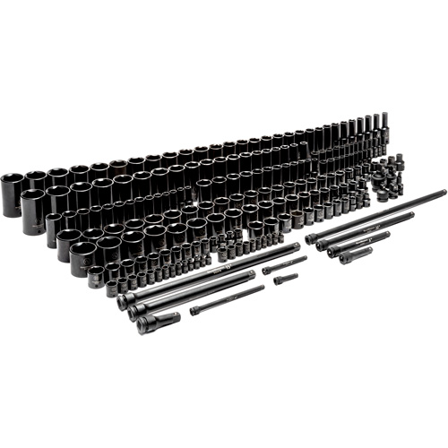 6-Point SAE/Metric Master Socket Set, 209 Pcs, Impact, Deep OSI Industrial Sales