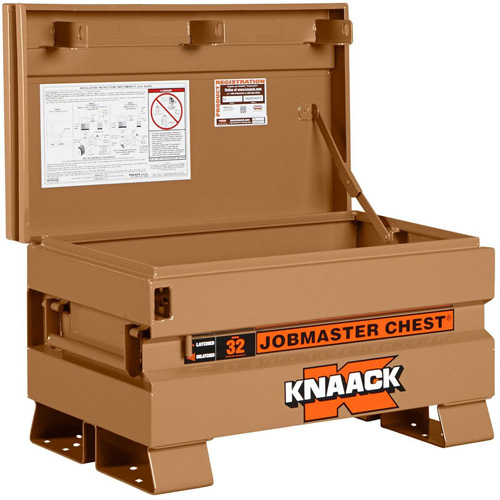 Model 32 Jobsite Chest with Padlock, 32" x 19" x 19", Steel, Tan OSI Industrial Sales