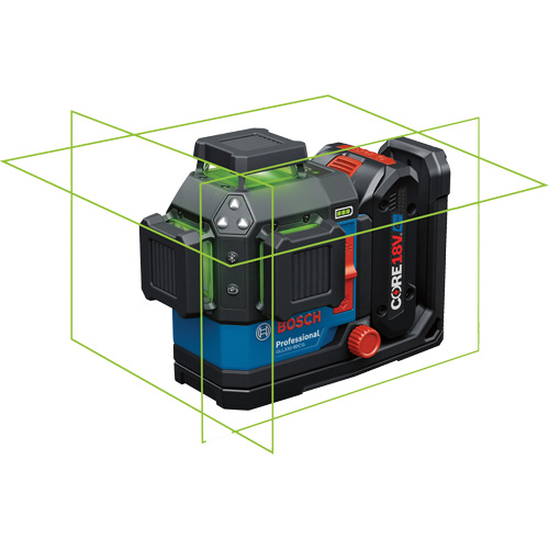 Laser dalignement/nivellement 360 connect&eacute; &agrave; faisceau vert &agrave; trois points OSI Industrial Sales
