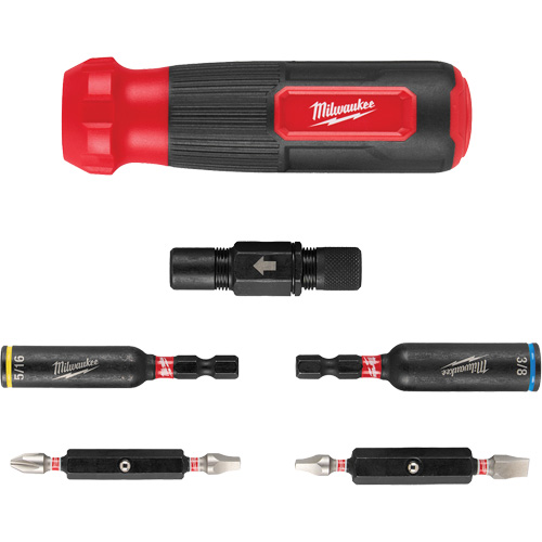 Tournevis multi-usage 8-en-1 avec embouts et tourne-&eacute;crous &agrave; chocs SHOCKWAVE, 8-1/3" lo, Prise Coussin&eacute;e OSI Industrial Sales