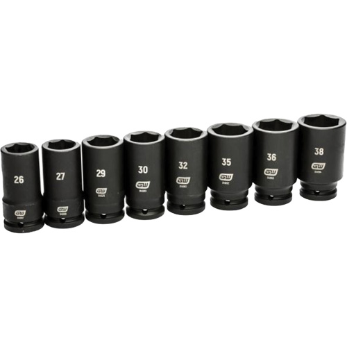 Jeu de douilles SAE &agrave; 6 pans, 8 Mcx, Chocs, Prise de 3/4", Profond OSI Industrial Sales