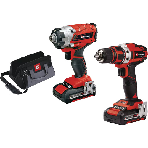Cordless 1/2” Drill/Driver & 1/4” Impact Kit, Lithium-Ion, 18 V OSI Industrial Sales