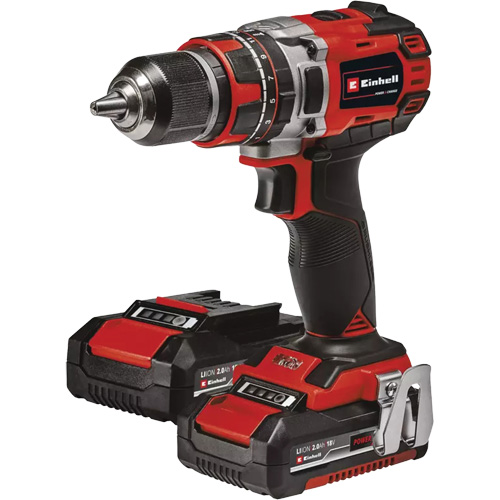Professional Cordless Hammer Drill/Driver Kit, 1/2" Chuck, 18 V OSI Industrial Sales