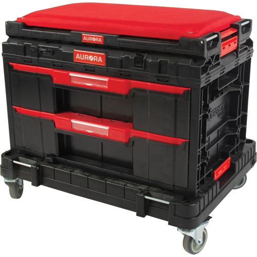 Socle roulant Arx avec jeu de roulettes pivotantes 3 mcx, 23-1/10" x 15" x 13-2/5', Noir OSI Industrial Sales