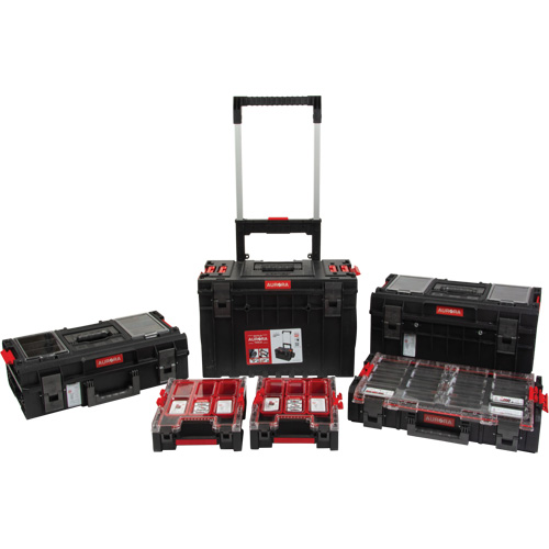 Ensemble de d&eacute;part roulant de coffres &agrave; outils Arx de 5 morceaux, 25-1/5" x 19" x 54-3/5", Noir OSI Industrial Sales