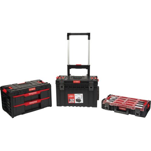 Ensemble de d&eacute;part roulant de coffres &agrave; outils Arx de 3 morceaux, 25-1/5" x 19" x 42-2/5", Noir OSI Industrial Sales