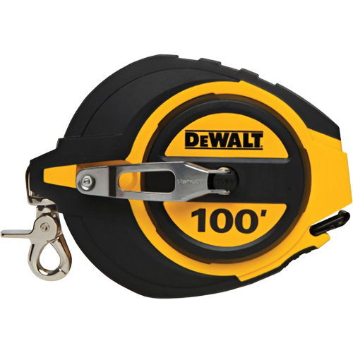 Closed Case Long Tape Measure, 100', Imperial Graduations OSI Industrial Sales
