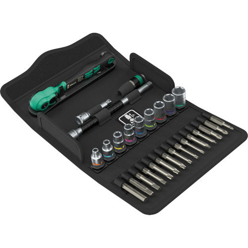 SA 15 Zyklop Comfort Ratchet Set with Reversing Lever, 28 Pcs, 1/4" Drive Size OSI Industrial Sales
