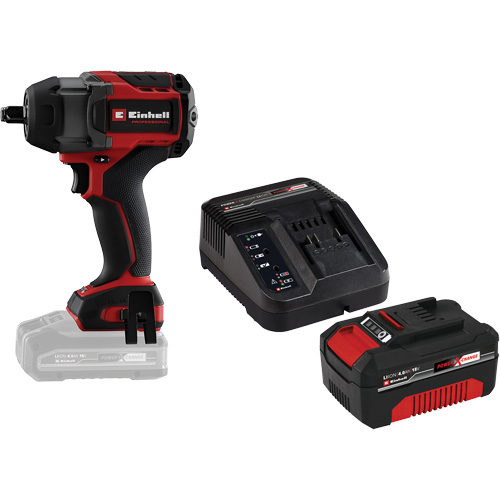 Professional Cordless Impact Wrench with 4Ah PXC Battery & Charger Starter Kit, 18 V, 1/2" Socket OSI Industrial Sales