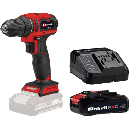 Perceuse-visseuse sans fil avec batterie 2,5 Ah PXC et ensemble chargeur de d&eacute;part, Lithium-ion, 18 V, Mandrin 3/8", Couple 354 lb-po OSI Industrial Sales
